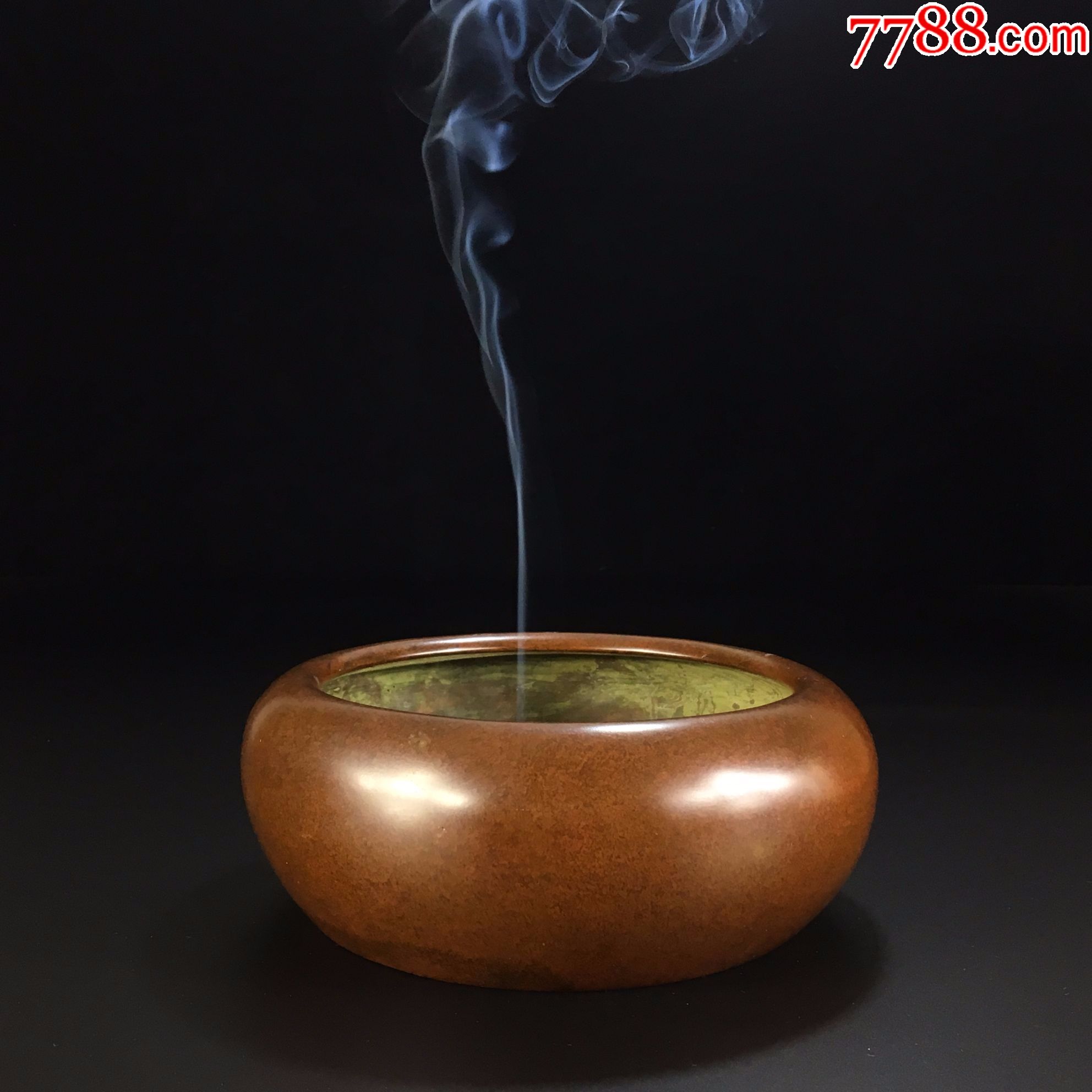 旧藏紫铜文房案台香炉