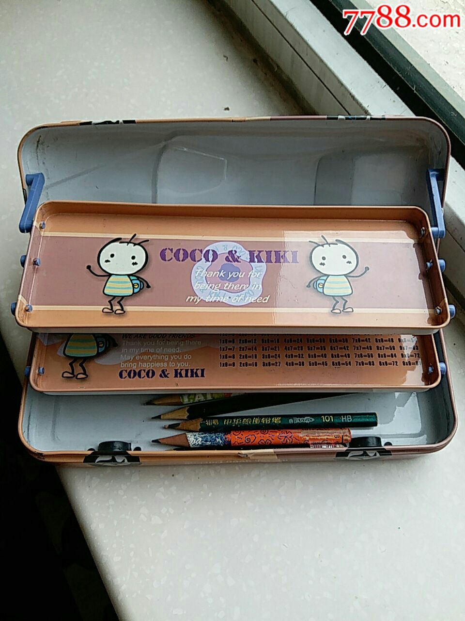 三层文具盒_汽车型_铁质_带乘法口诀表_笔盒/文具盒_兴隆轩【7788收藏