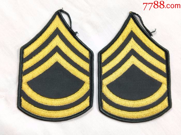 上士(三级军士长)臂章一对.库存未使用品