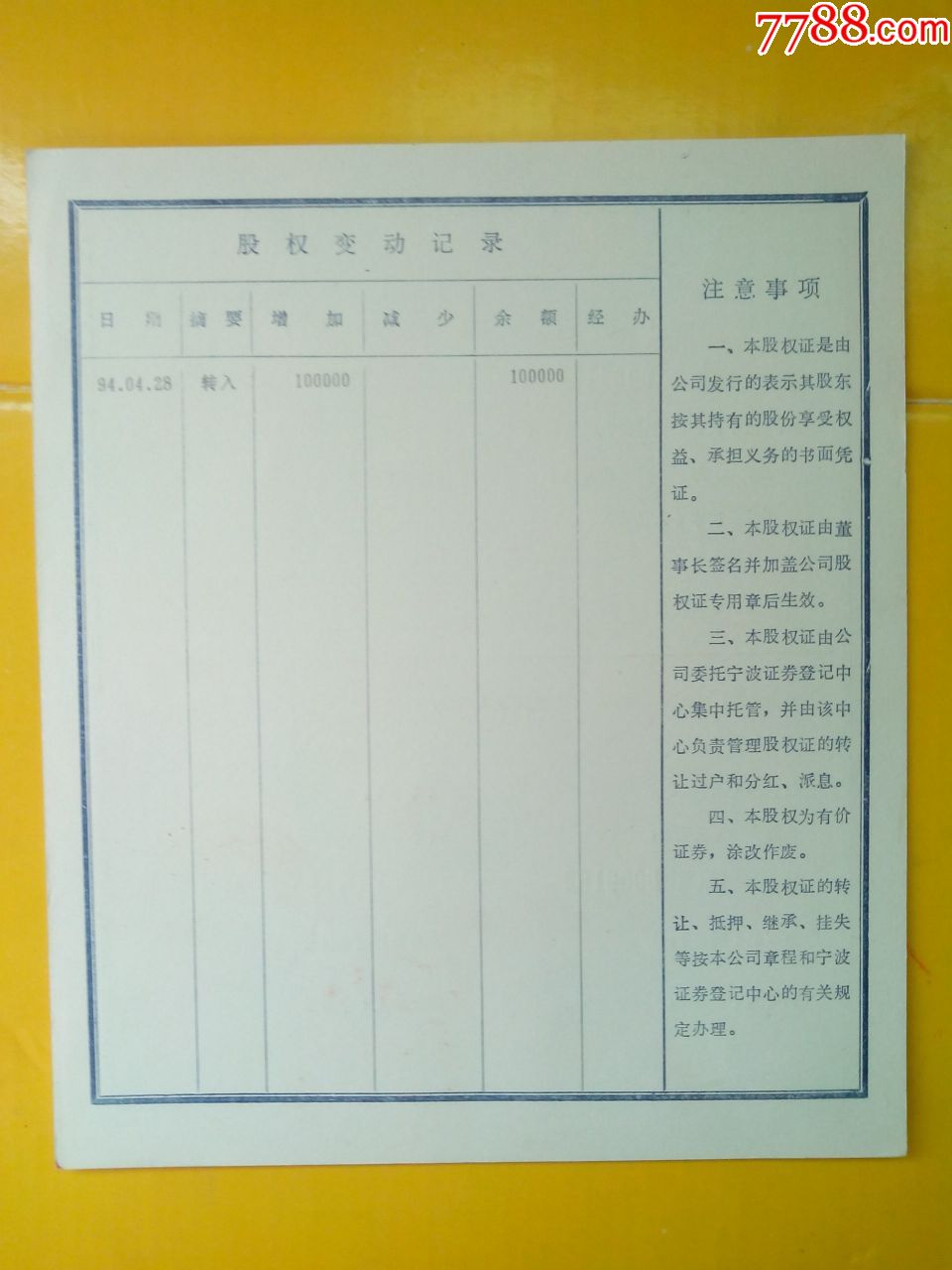 宁波华联法人股(股权证)持股法人(宁波城隍庙实