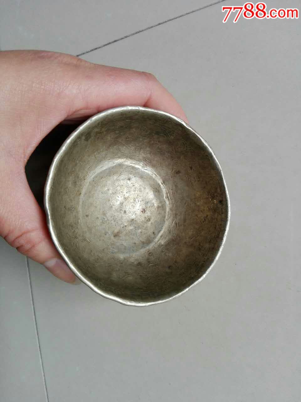清民国白铜碗完整美品包老包真
