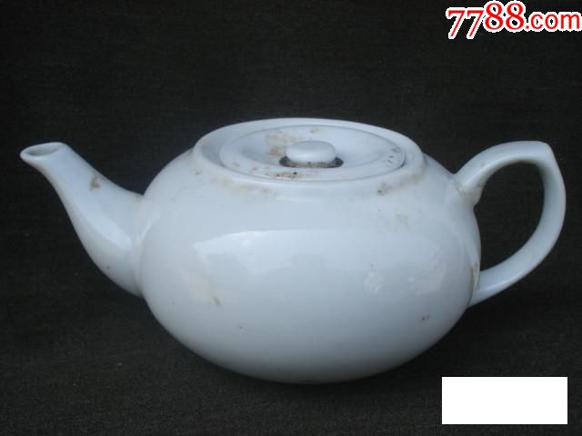 七八十年代纯白瓷茶壶图片