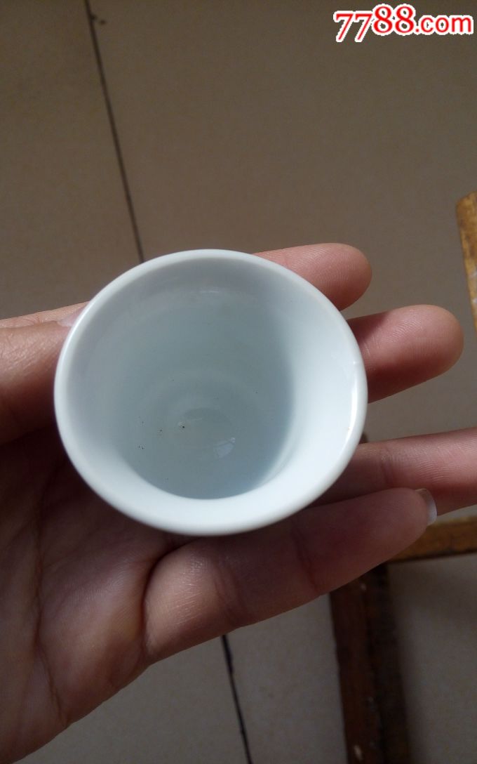 特价五十年代青花小酒盅青花酒杯瓷酒盅景德镇款识旧瓷器