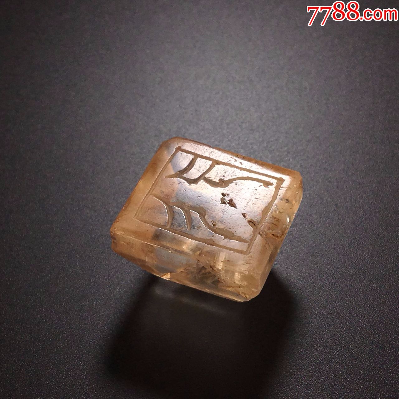 高古战国水晶印章古代水晶器文房用具印章天然宝石白水晶老水晶