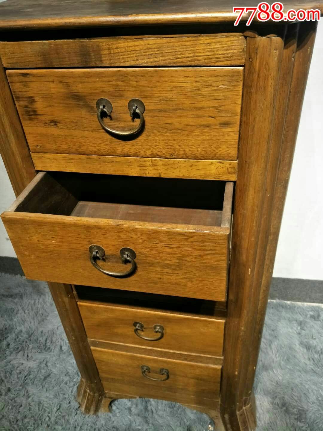 民国时候洋式五斗柜,楠木.