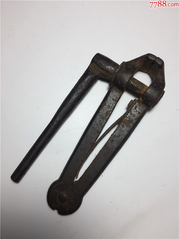 逸品文玩怀旧收藏老古董民国老工具手持虎钳锔艺金工diy用