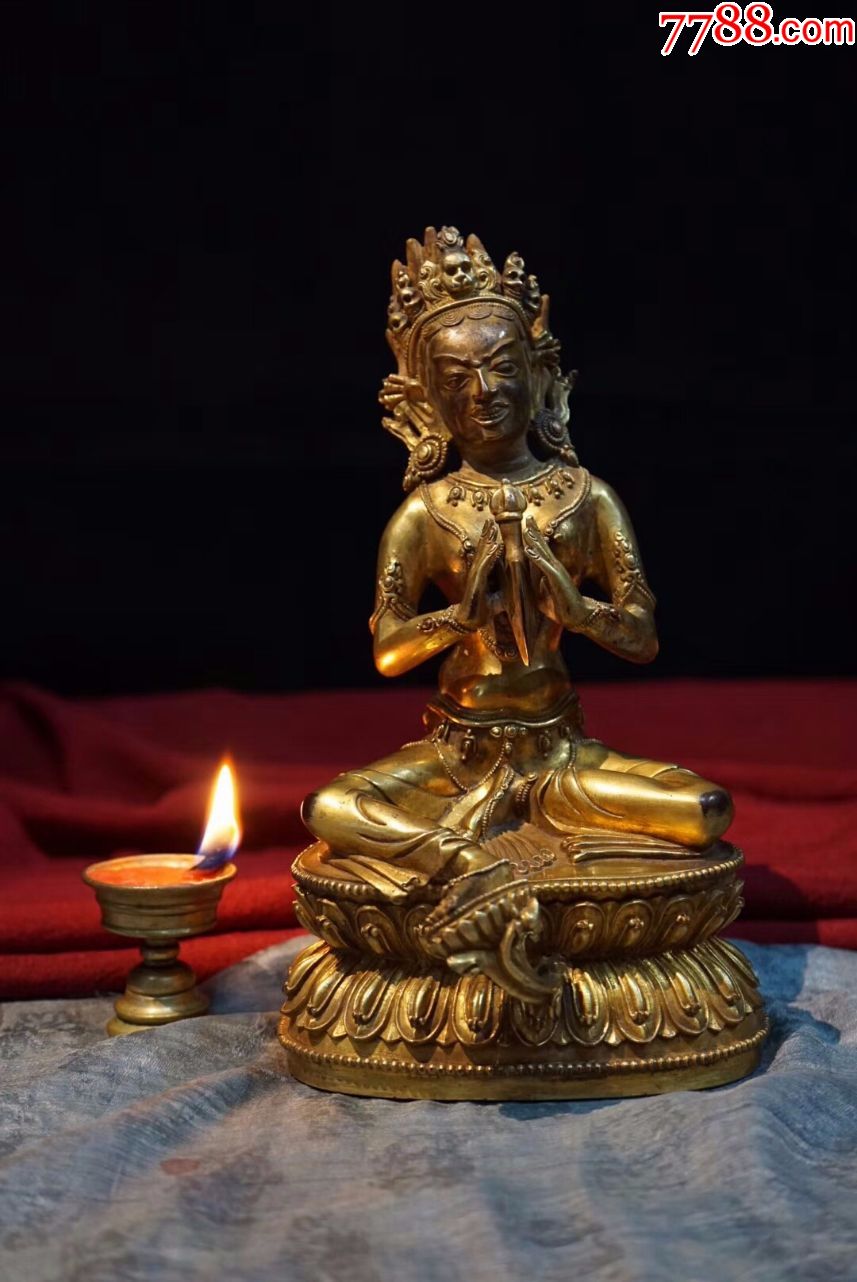 藏地佛像供奉鎏金红度母