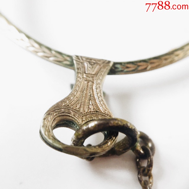 西洋古董古玩\/美国老夹鼻眼镜带挂链\/民国191