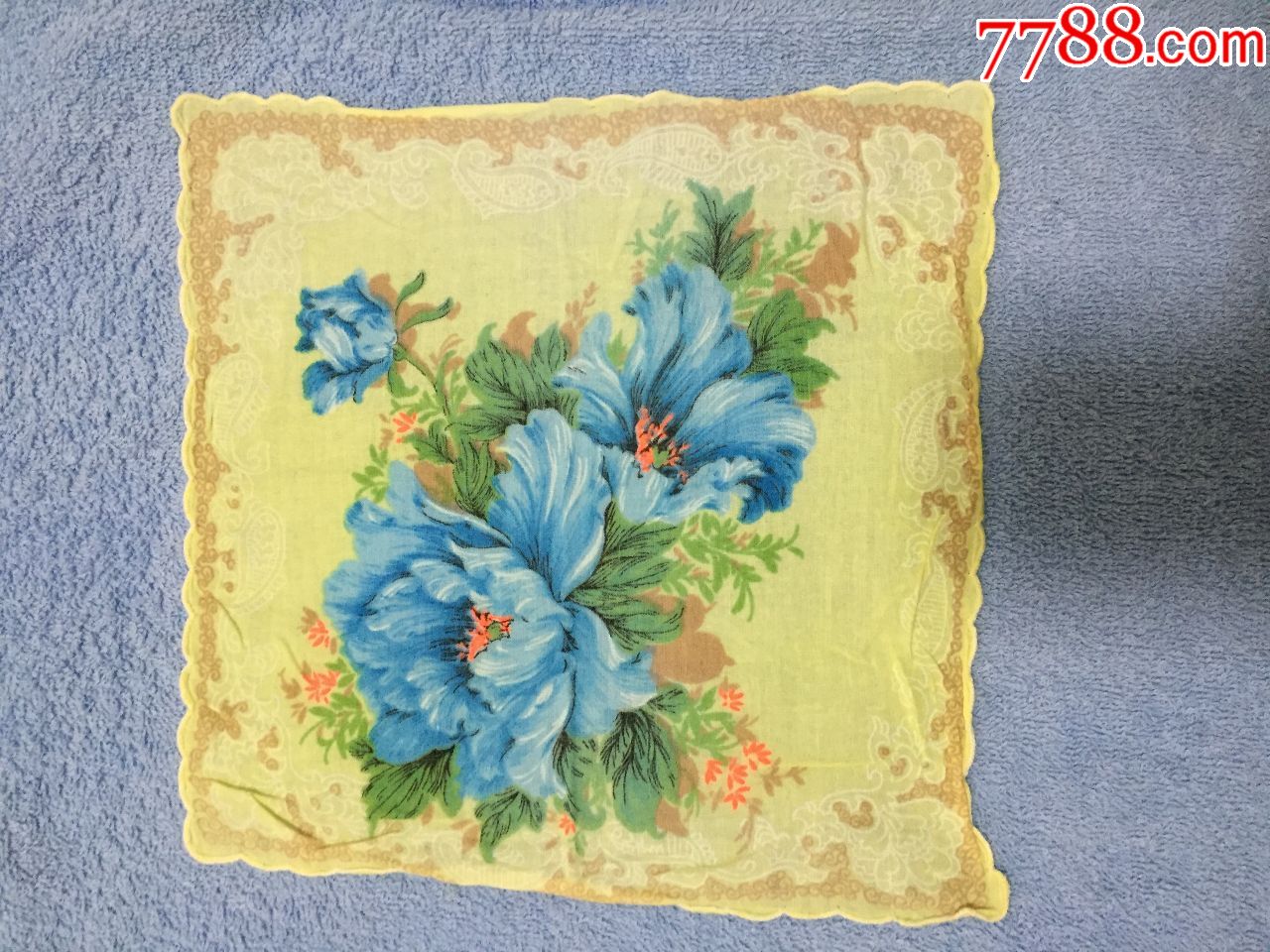 80年代老手绢,花卉手帕