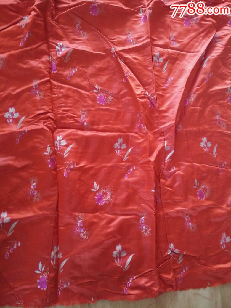 刚收获的一件清代老绸缎门帘