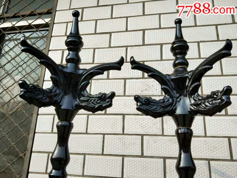 瓷制,衣架,挂油,二龙,莟珠,完整,漂亮,寻缘!