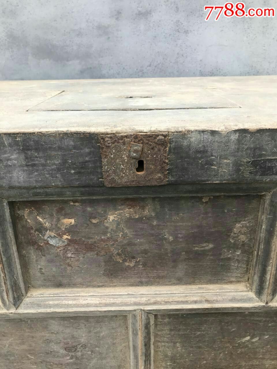 清代,官用超大钱柜,榆木没清洗,非常牢固包老