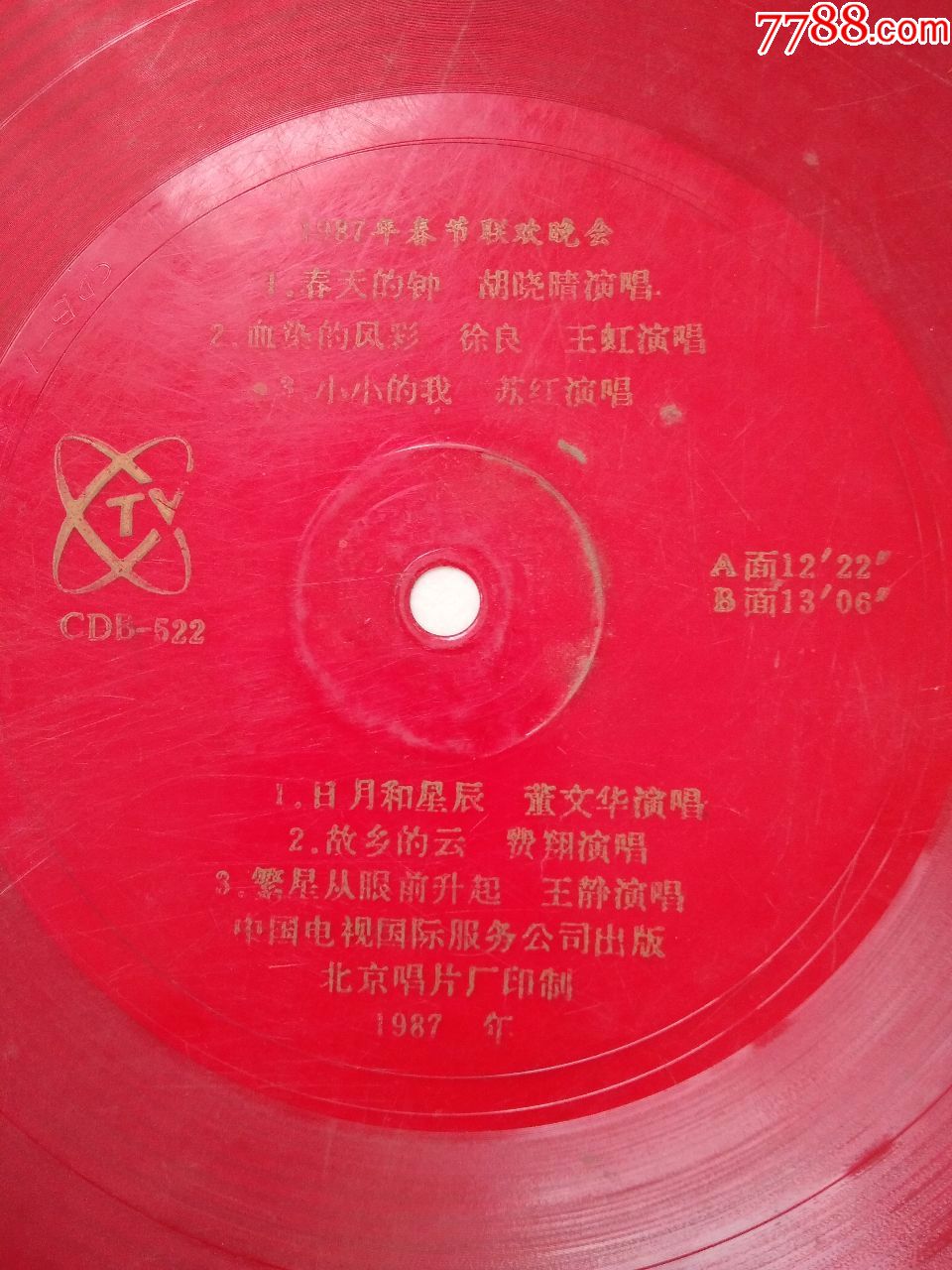 大薄膜唱片-1987年春节联欢晚会-1张2面