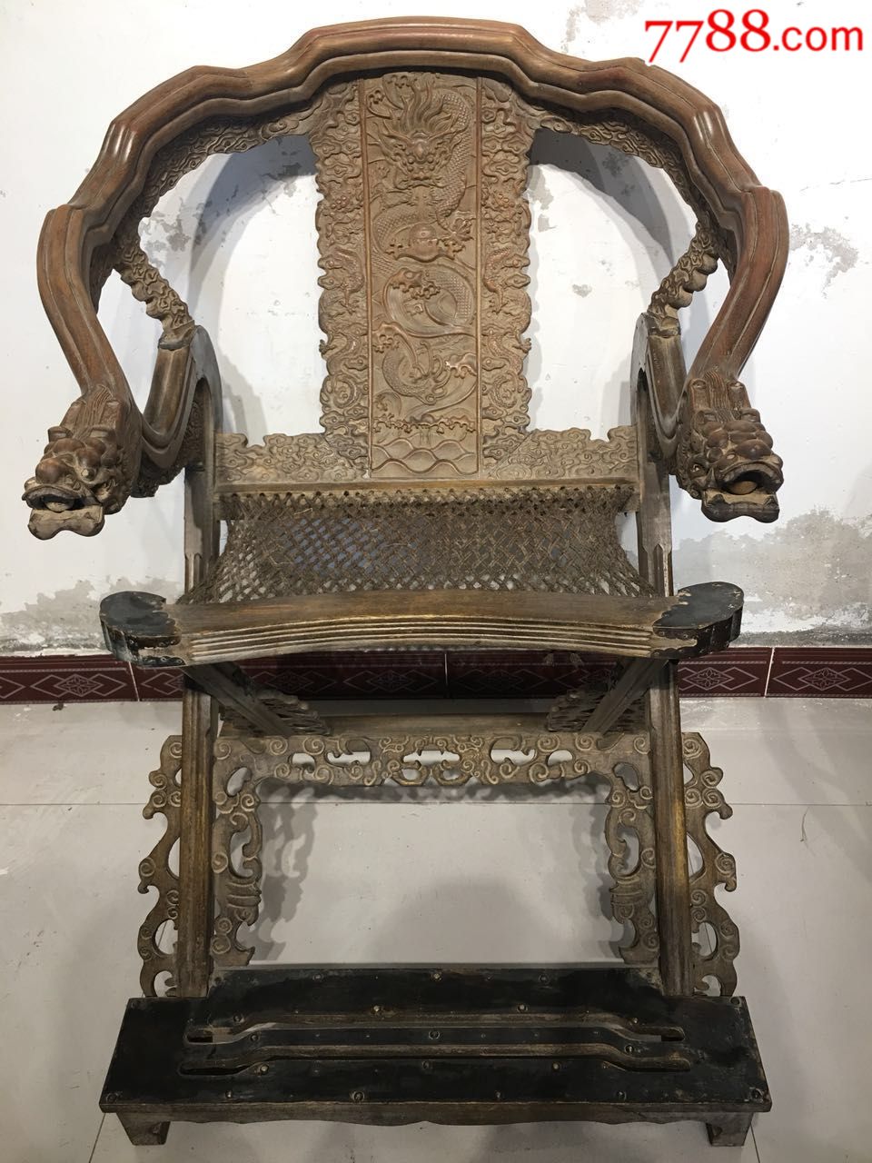 花梨木龙头交椅