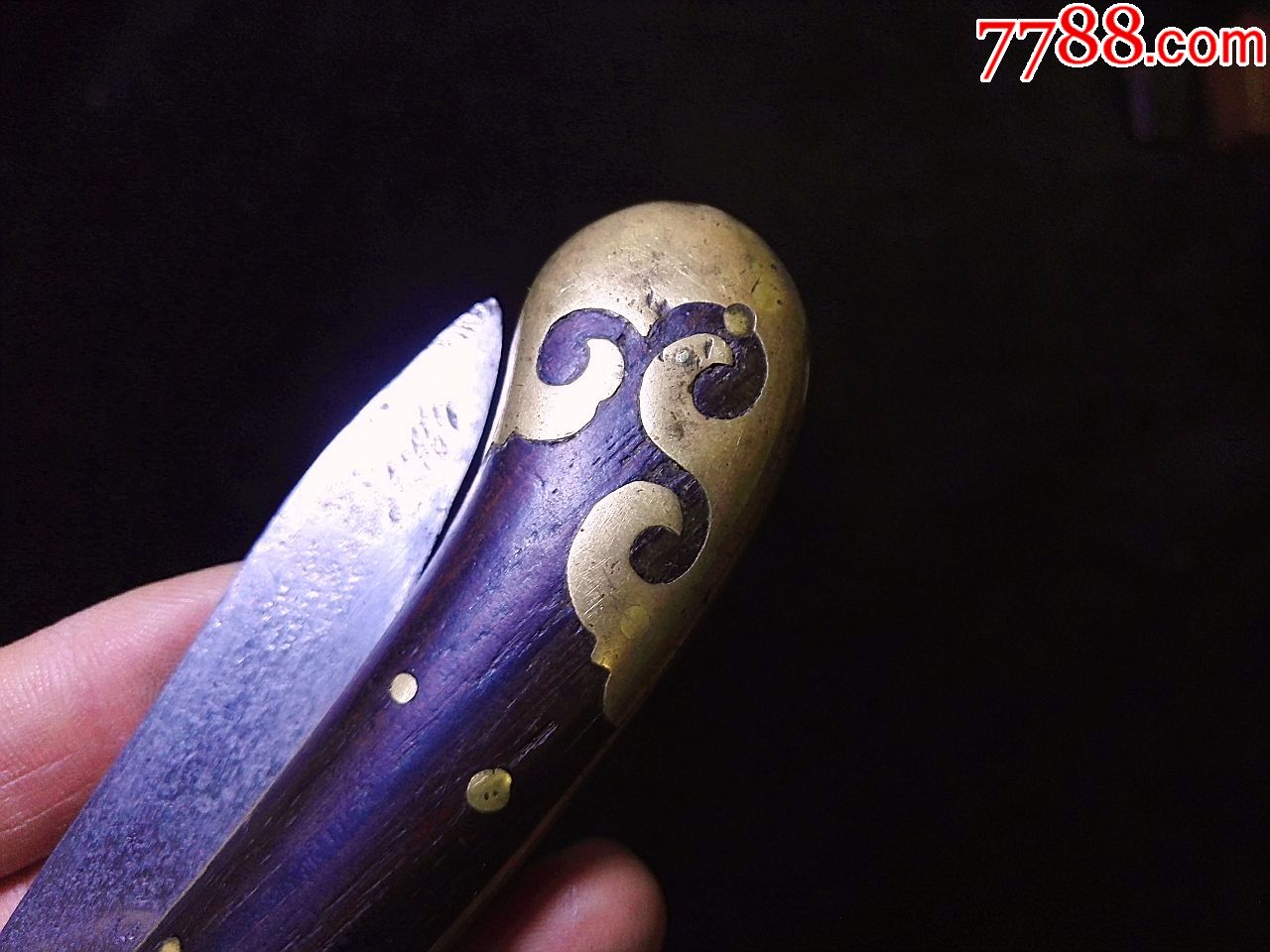 清代官造包铜工具小刀原品完整包老保真