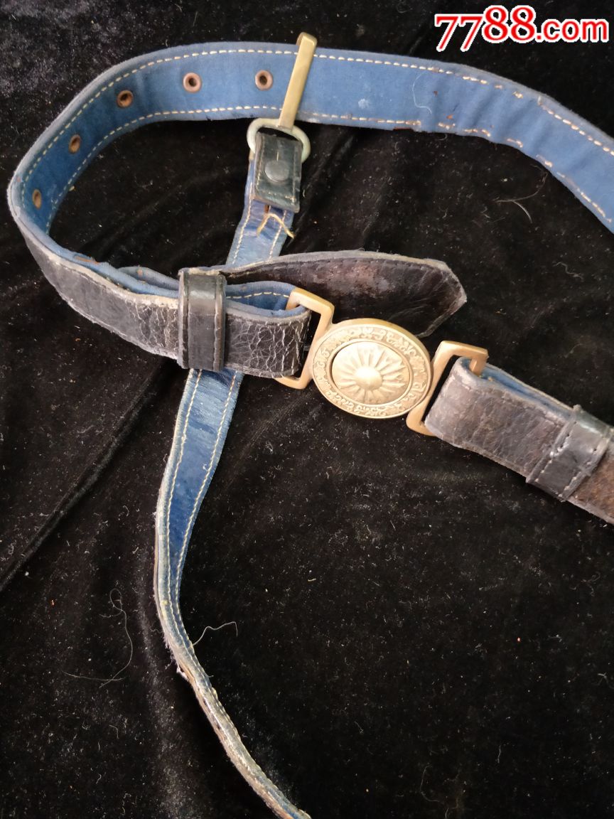 二战日本日军陆*将校刀带腰带原品