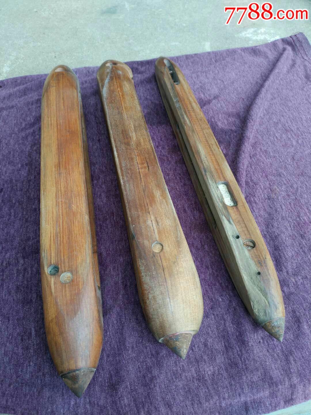 民国时期织布老梭三个-价格:360.0000元-se58230547-木梭/缠线板-零售