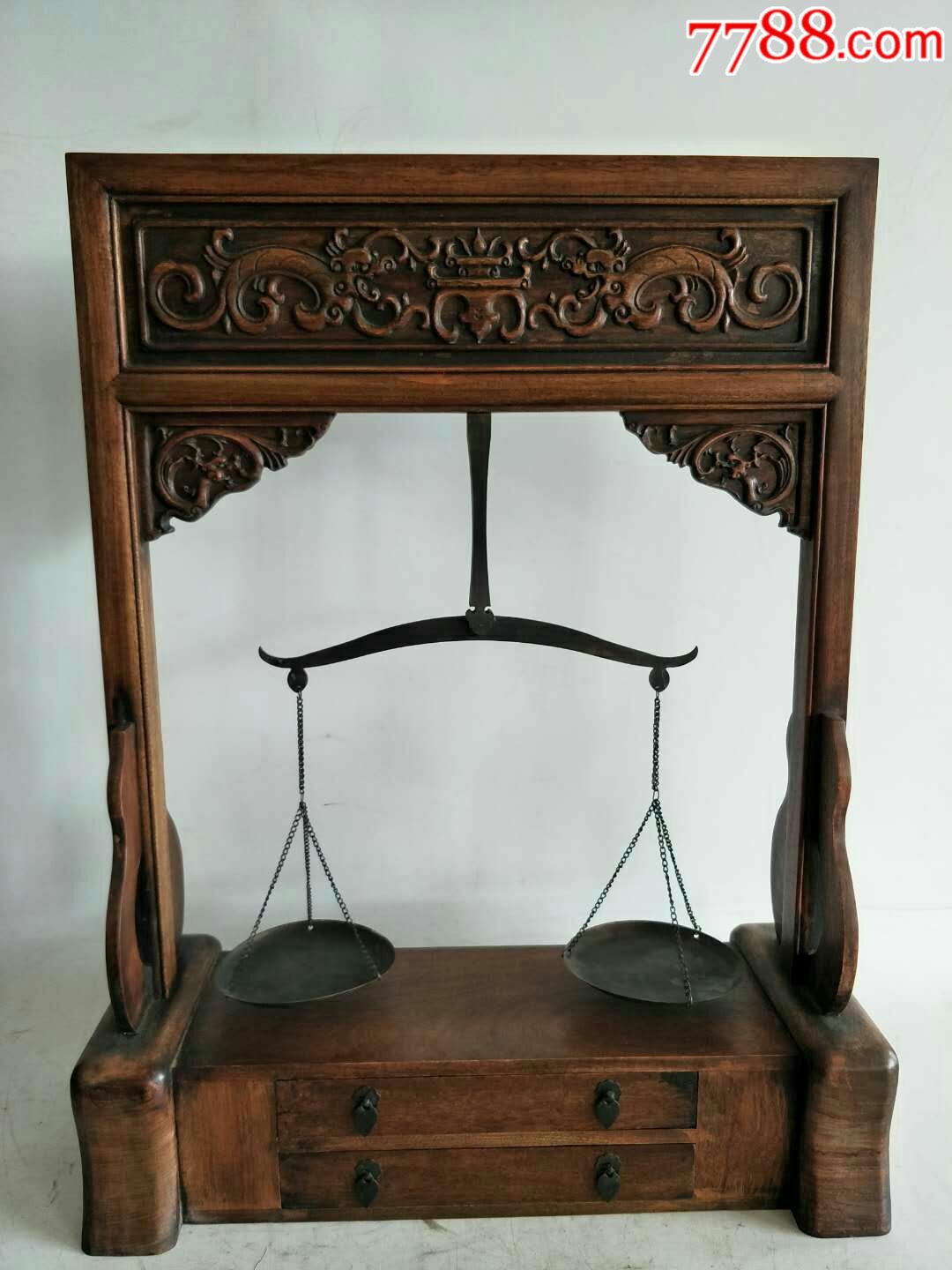 民国时期花梨木称中药天平秤