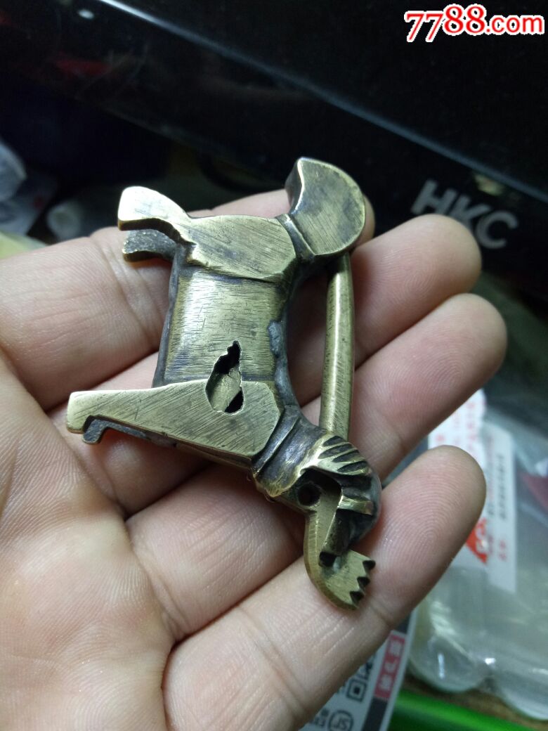 158优惠清代狗锁一把