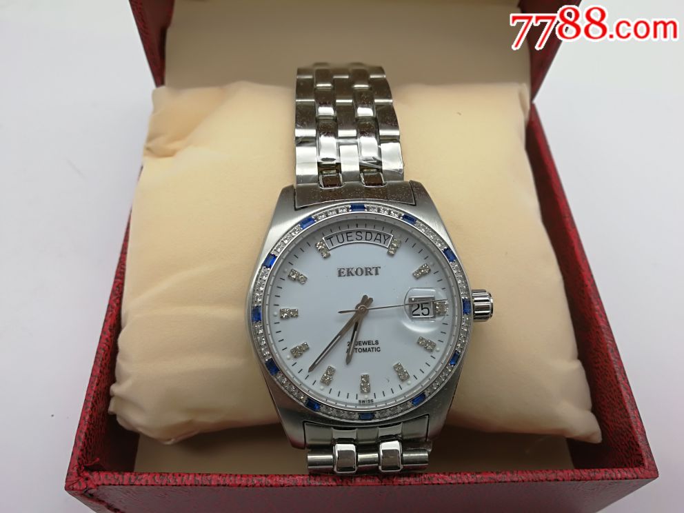 库存全新依卡特自动机械男表瑞士eta2834机芯