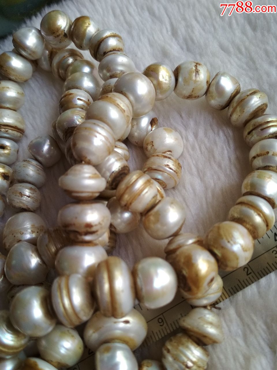 天然老珍珠佛珠项链(108颗)