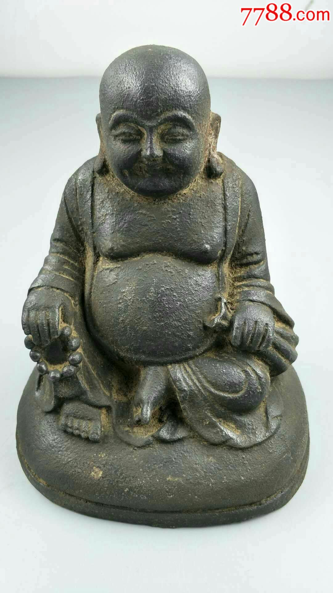 铁制弥勒佛,包浆浓厚.