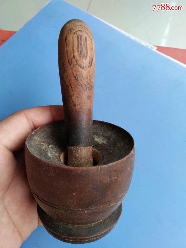 民俗老物件,胡椒碾子,樟木1