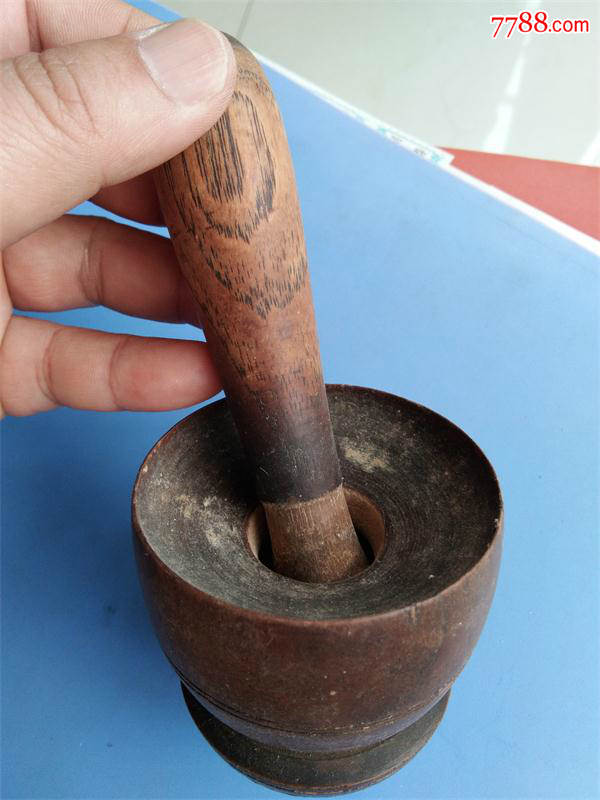 民俗老物件,胡椒碾子,樟木1