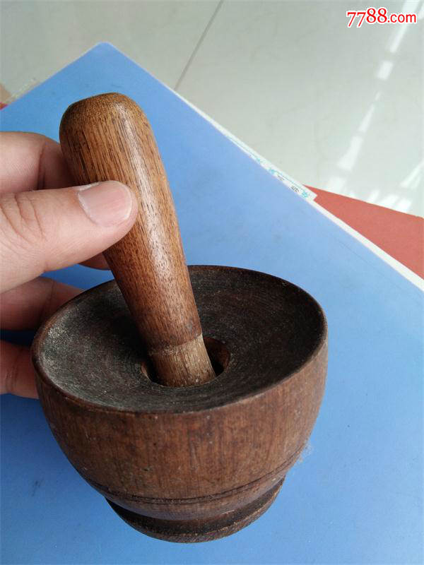 民俗老物件,胡椒碾子,樟木2