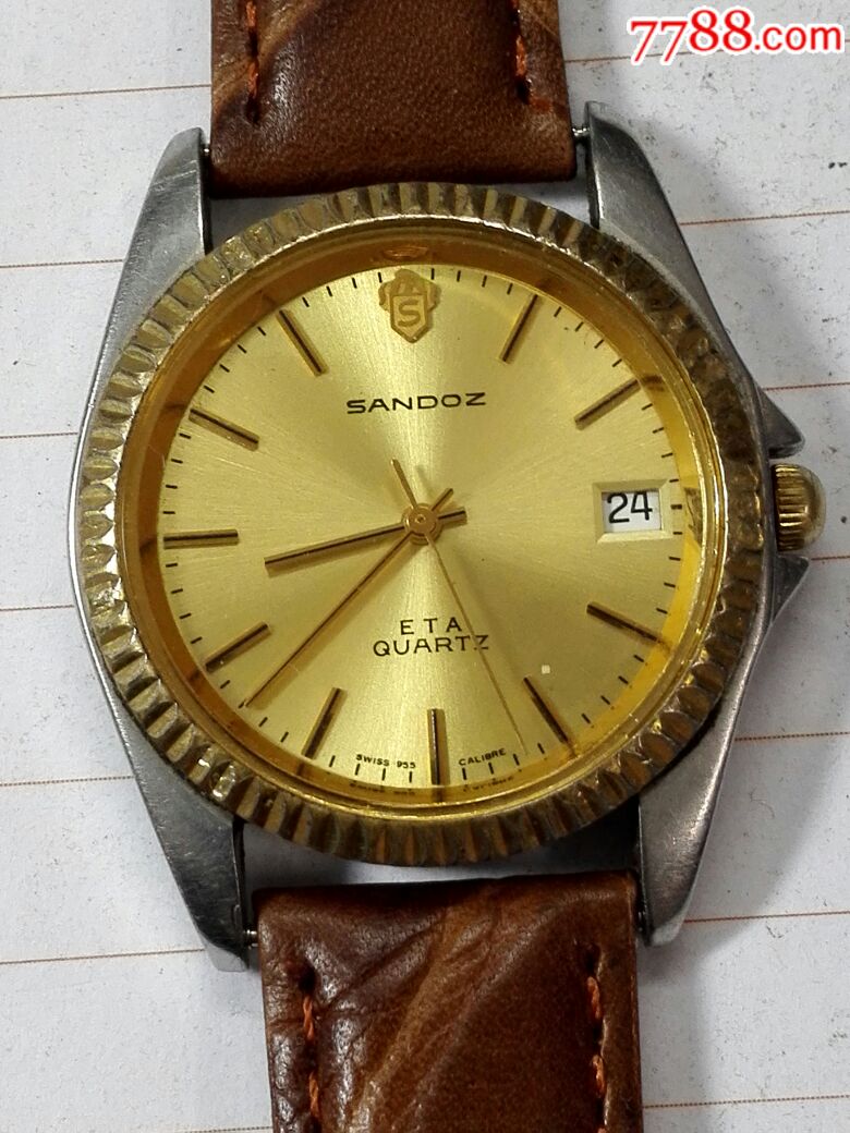 中型·山度士石英表,正常好使,瑞士机芯