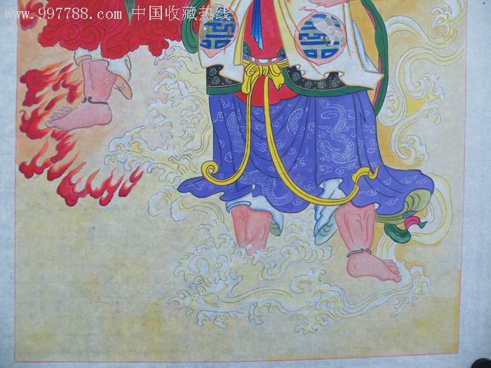 道教壁画《擎羊陀罗使者(048)_人物国画原作_红旗