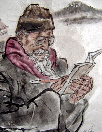 黄宾虹先生像(国画原稿)55x68厘米_人物国画原作_唯艺画苑【7788收藏