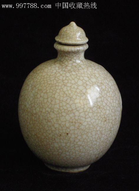 哥釉青花釉里红鼻烟壶
