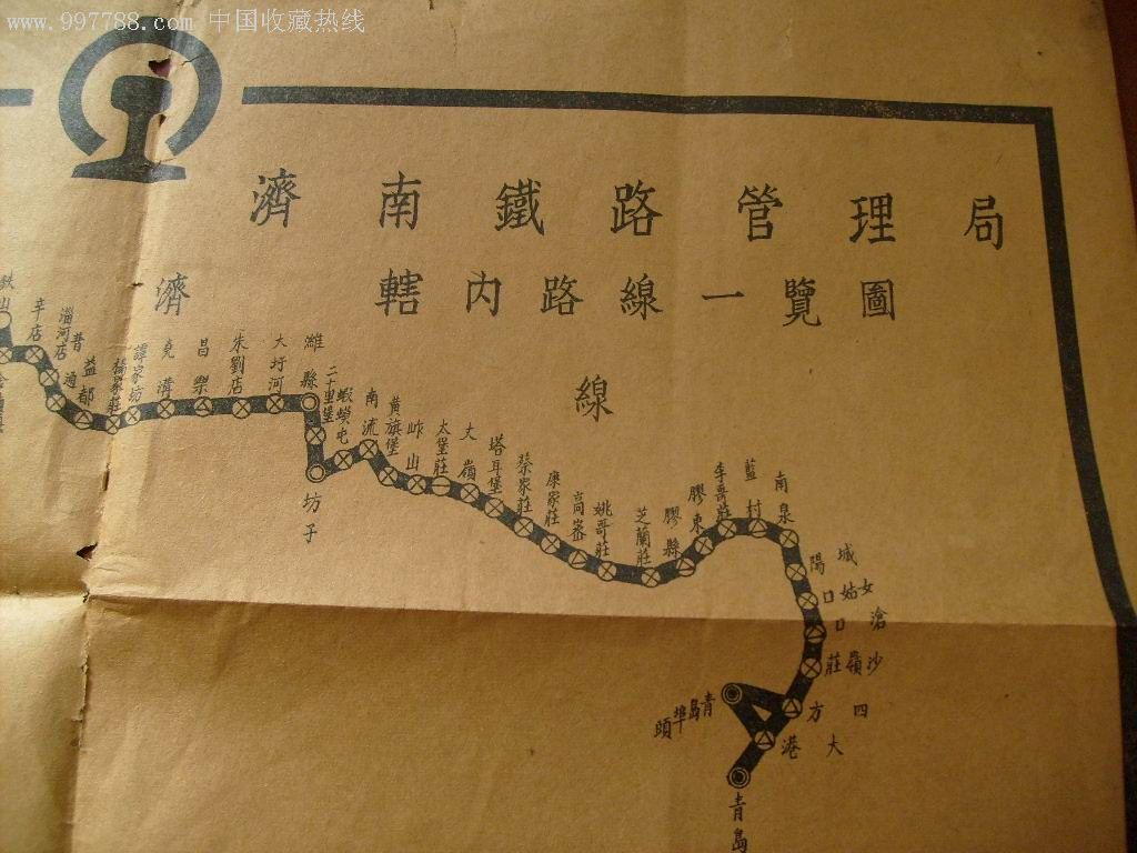 1950年的济南铁路管理局辖内路线一览图