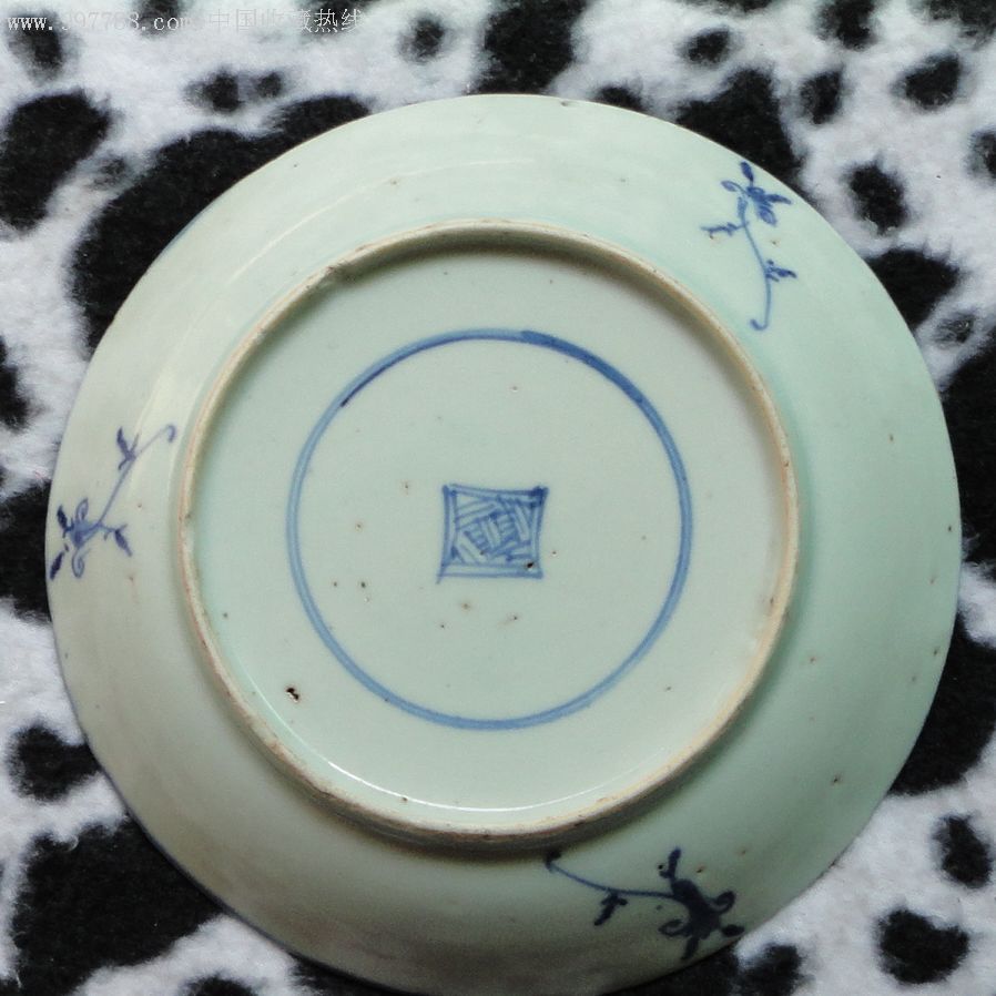清早期双圈青花盘