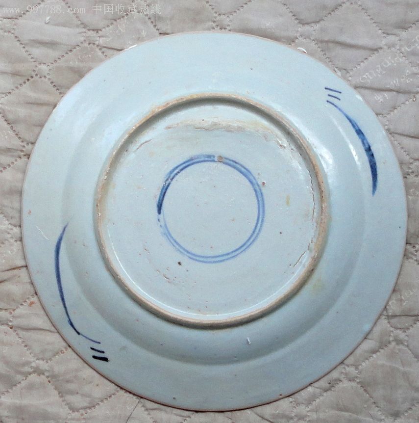 清顺治青花大盘
