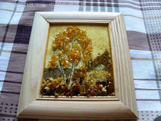 欧洲带回来的琥珀画一幅