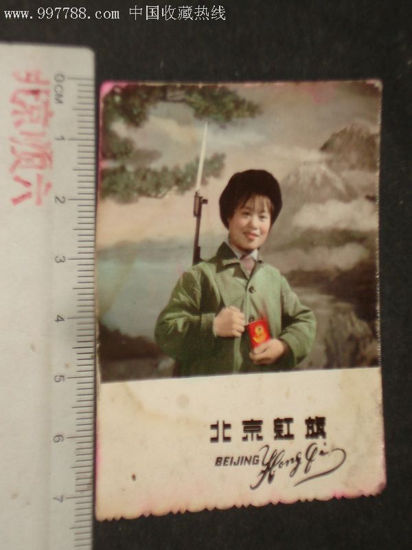 手捧红宝书的革命小将照片【尺寸如图】