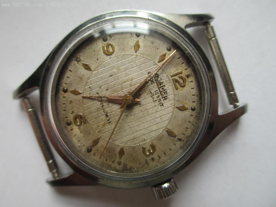 罕见美品布纹老罗马,手表/腕表,机械,五十年代(20世纪),上海,钢,瑞士