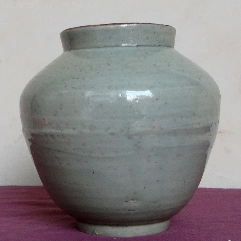 明代青釉罐_青瓷/秘色瓷_第1张