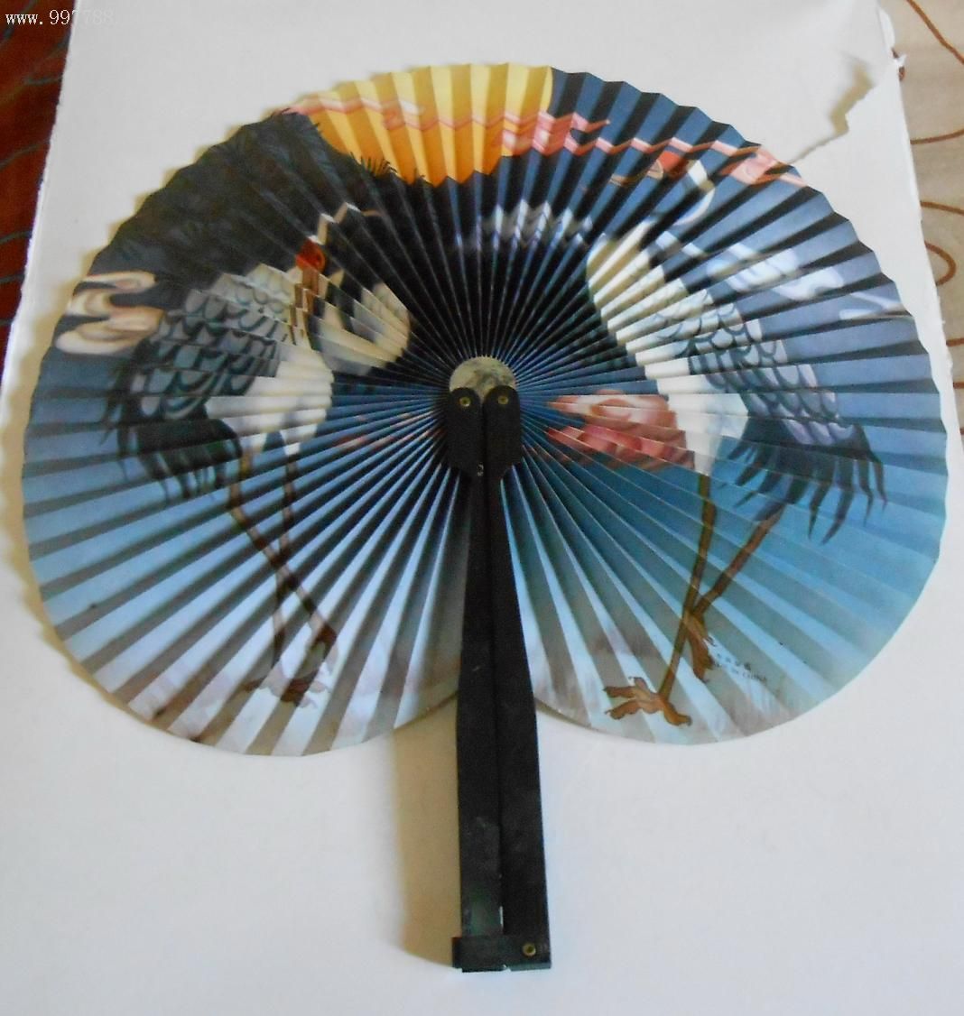 仙鹤图出囗折扇