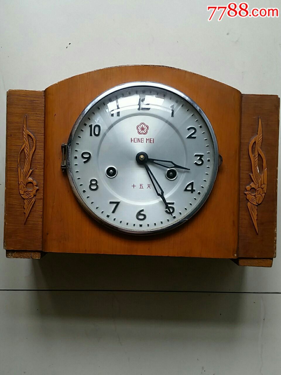 少见八十年代上海机械老座钟