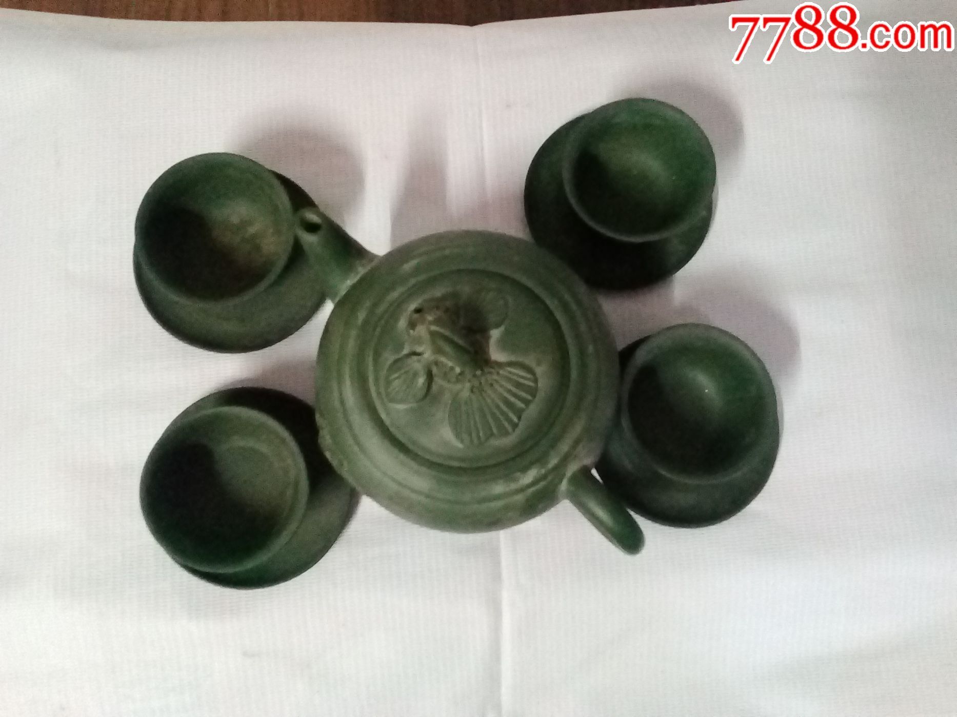 名家李帅元绿泥紫砂壶"九件套"