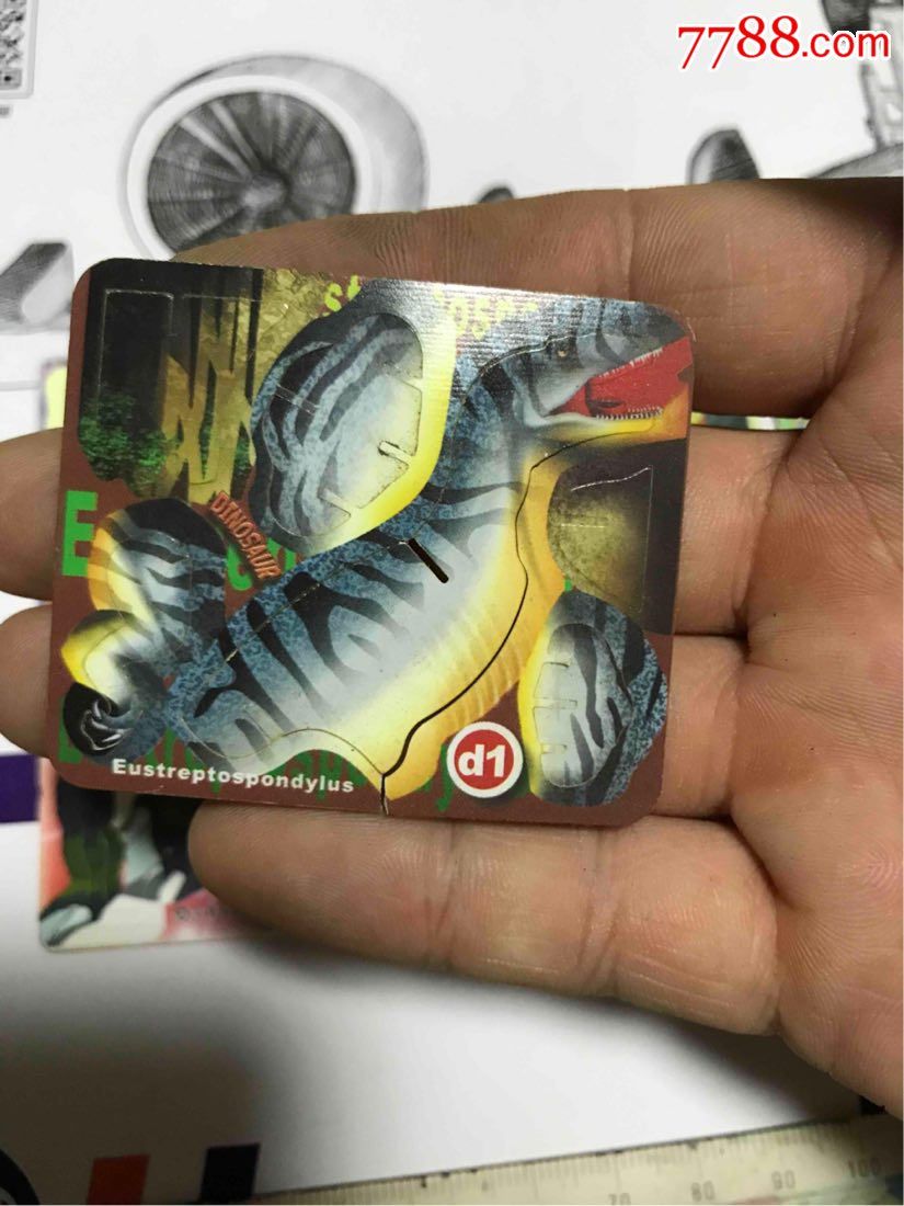 奇多.数码宝贝立体拼图卡6张.赠一张恐龙拼卡