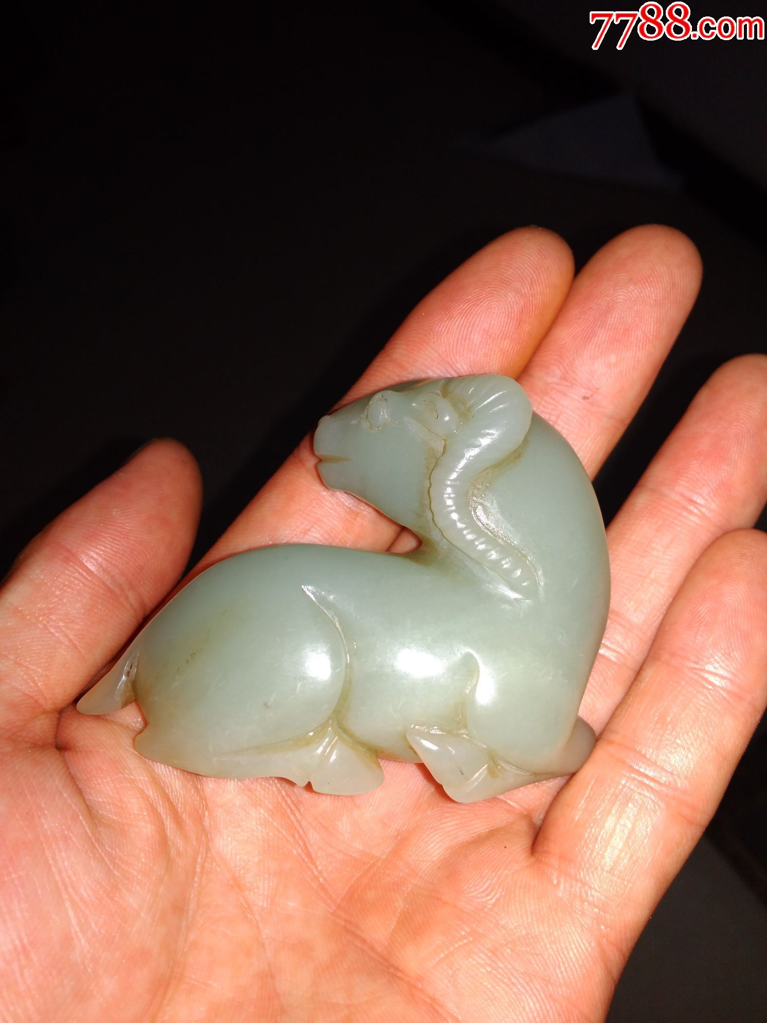 清~和田玉羊~得意扬扬