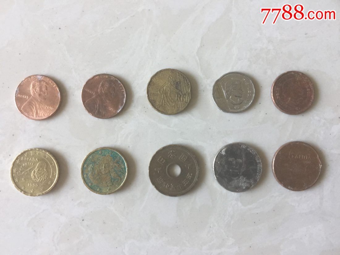 不同国家各年代金属币