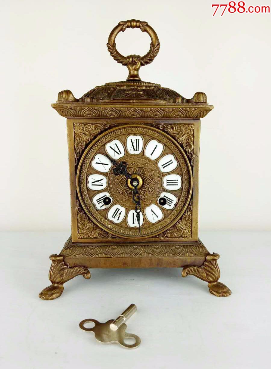 德国古董【赫姆勒】鎏金壁炉钟【套铃】