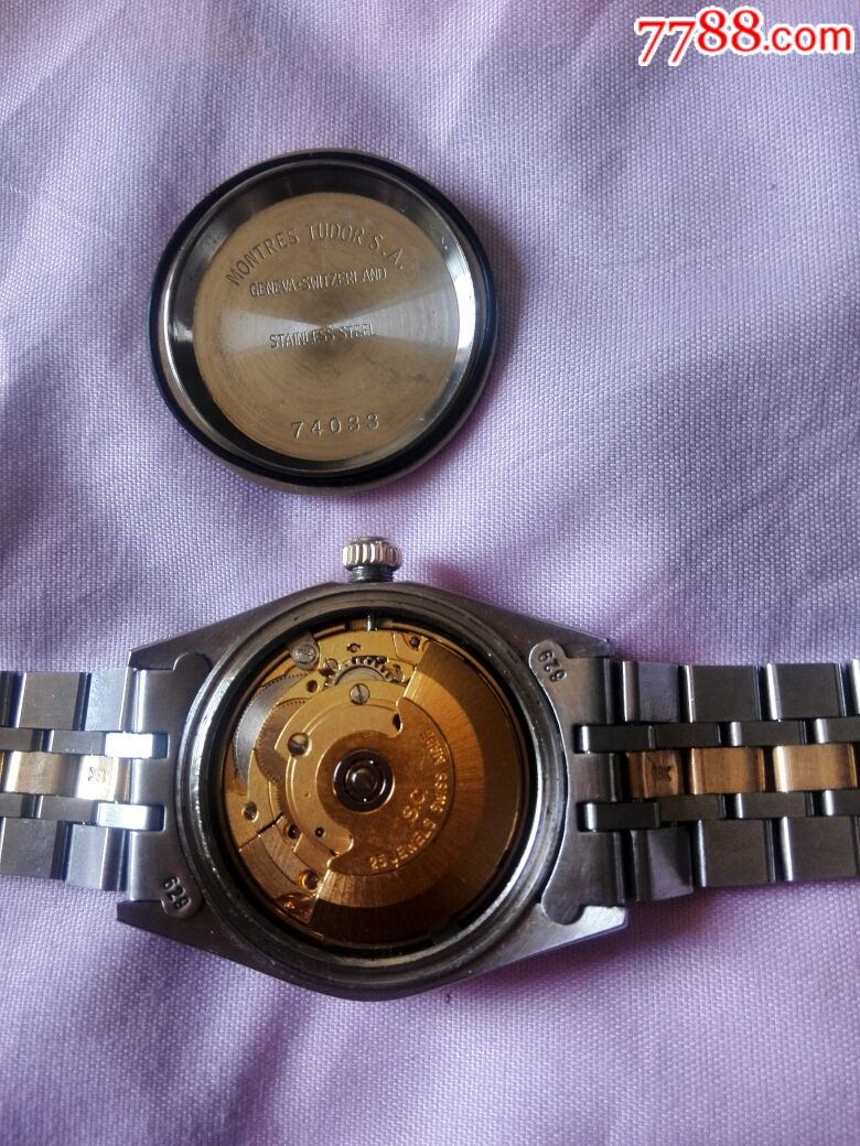 仿帝陀2836机芯光亮表带有18k字样