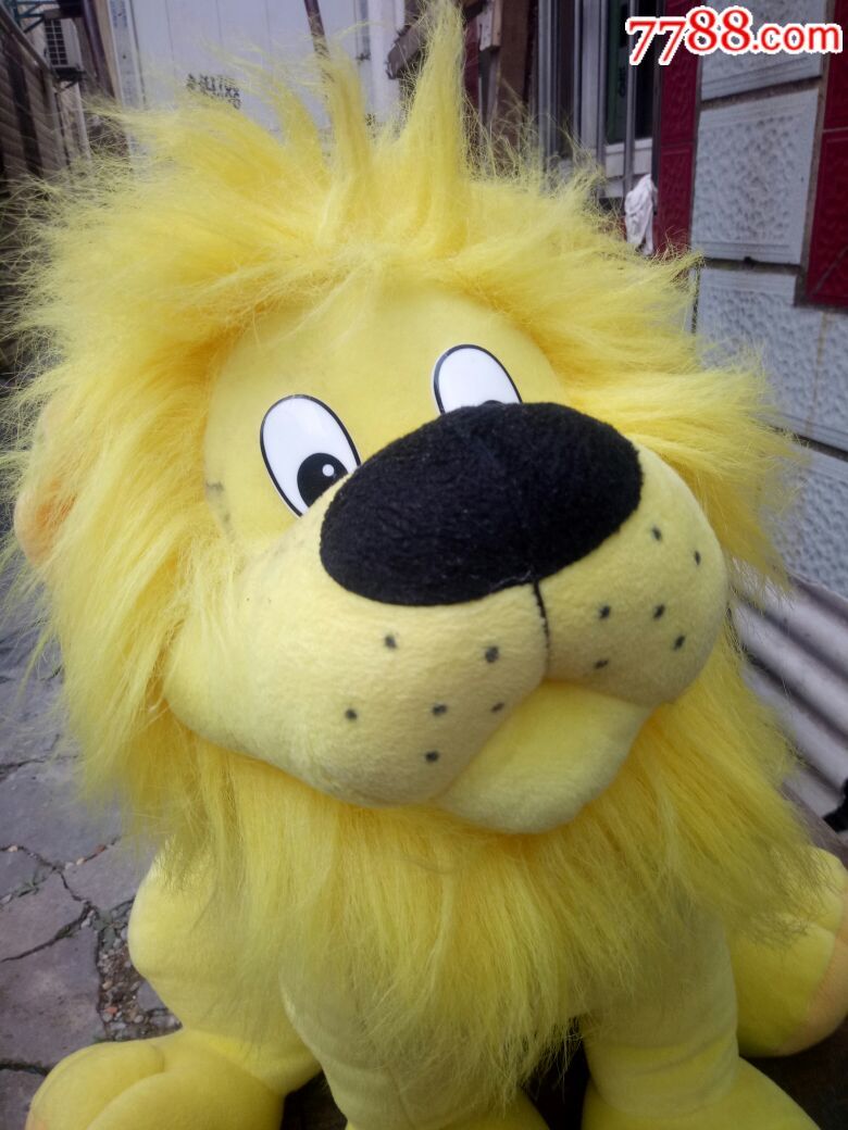 毛绒黄狮子,大,好,品相如图