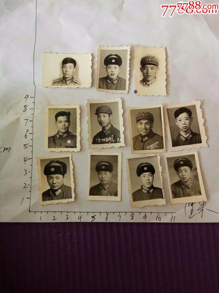 50年代军人个人照一组----都穿着军装特别帅气
